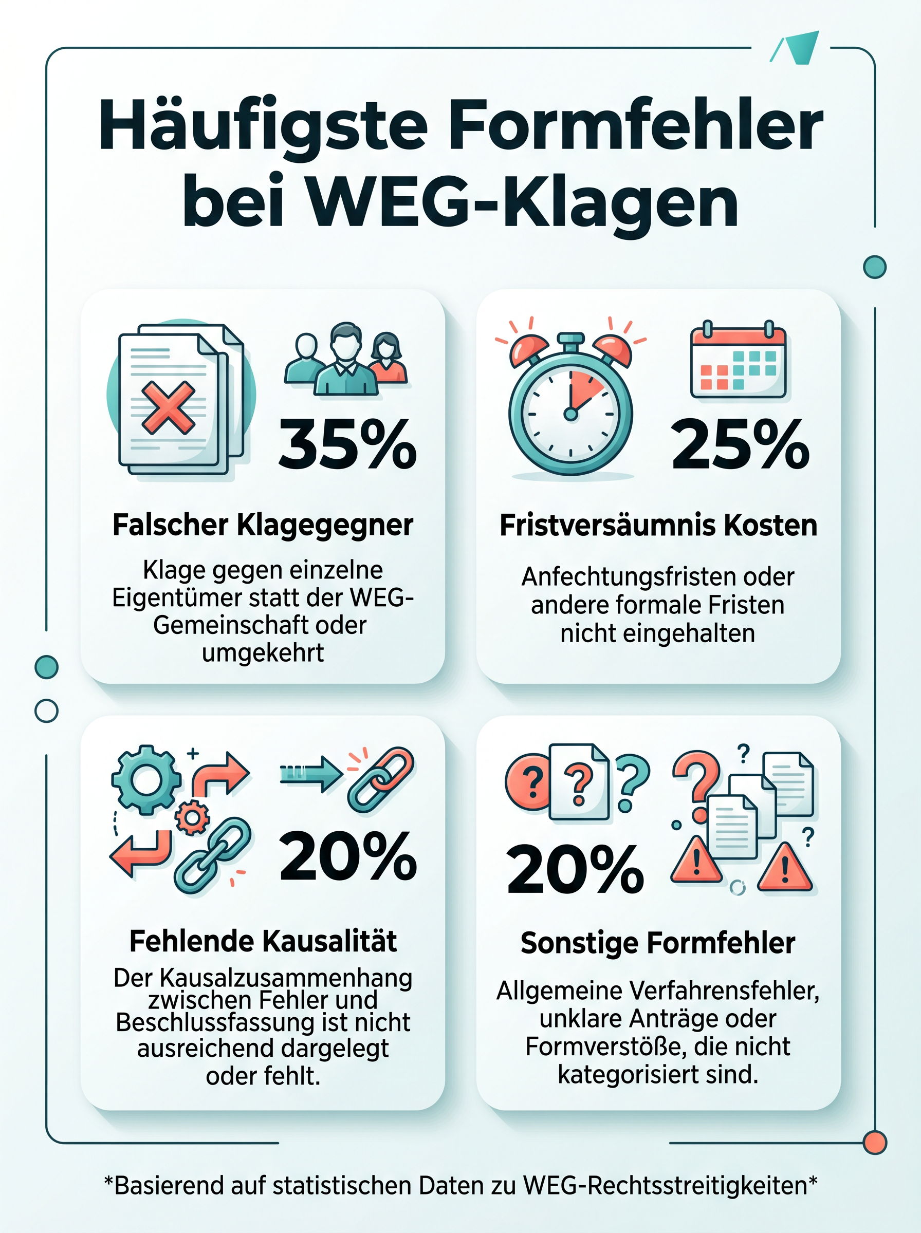 Häufigste Formfehler bei WEG-Klagen