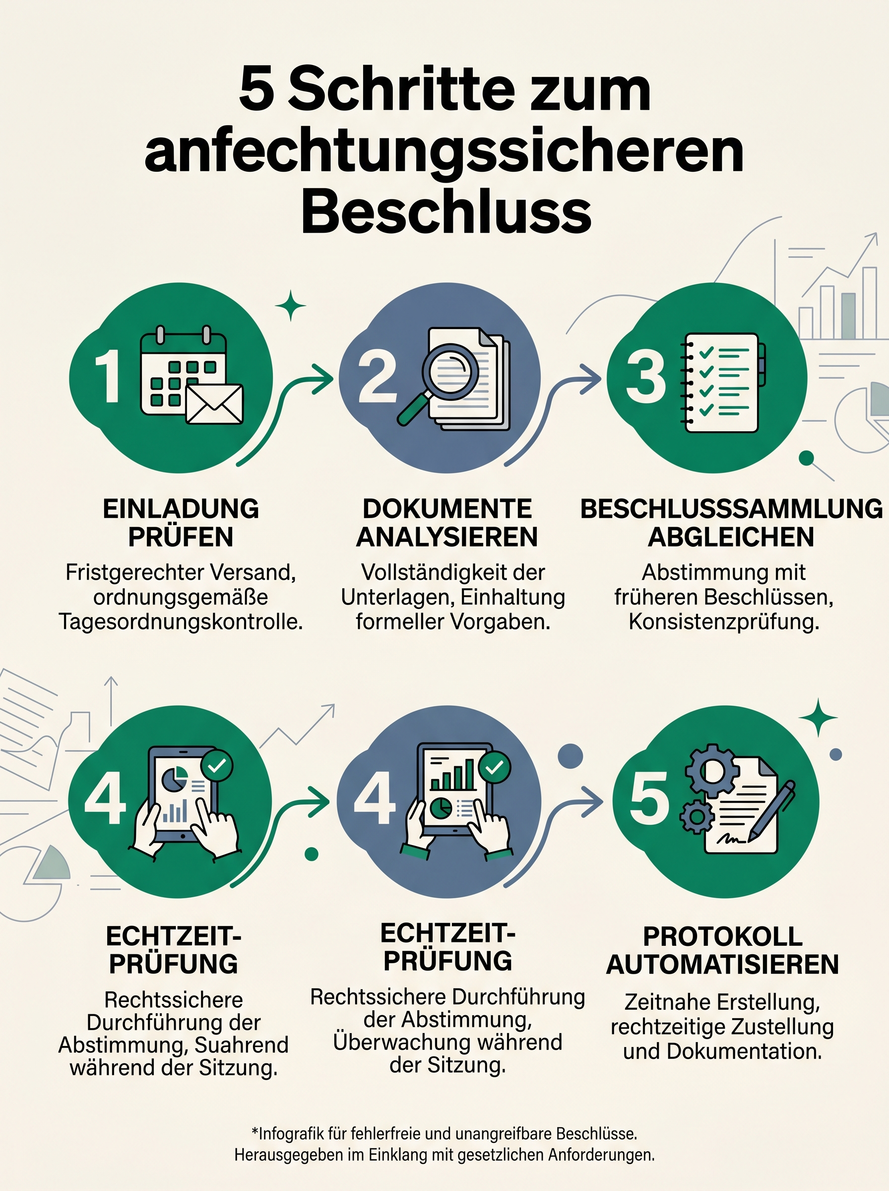 5 Schritte zum anfechtungssicheren Beschluss